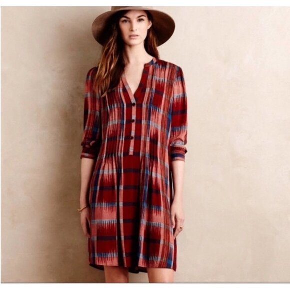 Anthropologie Dresses & Skirts - Sao Paulo Plaid Tunic Shirt Dress - Anthropologie - 11 Tylho